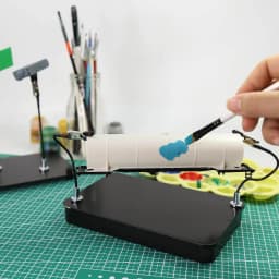 Rafford 12Pcs Bendable Model Painting Alligator Clip Sticks Rubber Tips + Metal Magnetic Base - for Airbrush, Hobby Model Parts