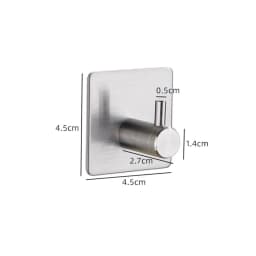 Stainless Steel 3M Self Adhesive Hooks Sticky Wall Door Hook Robe Tea Towel Rustproof Towel Rack, Clothes Coat Hanger