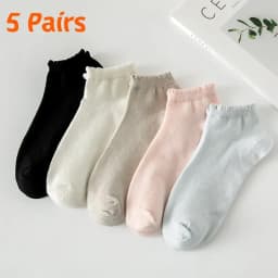 5 Pairs of Cute Cat Fashion Iadies Casual Short Socks 5 Pairs of Cute Cat Fashion Iadies Casual Short Socks