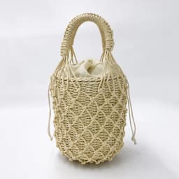 2 Pcs Woven Women Handbag Female Straw Mesh Bag Bohemian Summer Beach Bags Handmade Bucket Net Bag Rattan Knitte Top-handle Tote