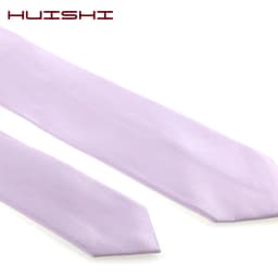 Classic Men's Daily Waterproof Necktie Light Purple Unisex Wedding Tie Accessory Summer Gift Stripe Candy Color Solid Neck Ties