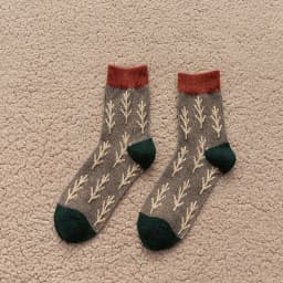 Korean Style Retro Wool Socks Women Christmas Sapling Kawaii and Funny Woman Socks for Female Gifts 120802