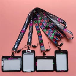 Cute Horizontal Lanyard Name Card Holder Student Hanging Neck Phone Lanyards Badge Door Subway Access ID Card Holders Case