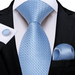 New Classic Men's Ties 8cm Blue Plaid Dot Striped Business Necktie Handkerchief Wedding Party Tie Set Gravatas DiBanGu