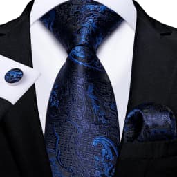 New Classic Men's Ties 8cm Blue Plaid Dot Striped Business Necktie Handkerchief Wedding Party Tie Set Gravatas DiBanGu