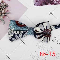 Mens Floral Bow Tie Flexible Bowtie Smooth Necktie Soft Cotton Butterfly Decorative Pattern Dot Flower Print Bow Ties