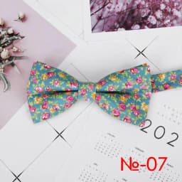 Mens Floral Bow Tie Flexible Bowtie Smooth Necktie Soft Cotton Butterfly Decorative Pattern Dot Flower Print Bow Ties