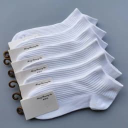 Unisex Men Women Socks cotton Ankle Socks Pack Set Solid Color Short Cotton Low Cut Sock White Black 5 Pairs 1 Lot High Quality