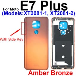 Back Battery Door Housing For Motorola Moto E4 Plus E6 Play E6 Plus E6S 2020 E7 Plus E7 Power Rear Battery Housing Case Cover