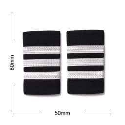 1 Pair Clothing Decor Epaulettes Professional Pilots Uniform Epaulets 4 Bars Shirts Craft Garment DIY Accessory Shoulder Badges