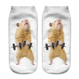 New Fashion 3D Printed Mouse Totoro Socks Funny Kawaii Women Cute Animal Fitness Hamster Sokken Dropship