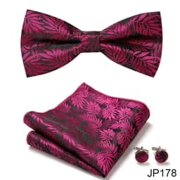 New Paisley Bow Tie for men Wedding Bowtie Handkerchief Cufflink Set Noeud Papillon Silk Pajaritas Cravat Female Male