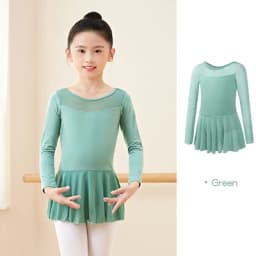 Kids Girls Ballet Dress Gymnastics Leotards Mesh Splice Short Sleeve Ballet Leotards Dance Costumes Soft Ballet Dance Bodysuit