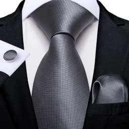 Gray Striped Paisley Ties For Men Wedding Accessories Men's 8cm Neck Tie Pocket Square Cufflinks Gift For Men DiBanGu