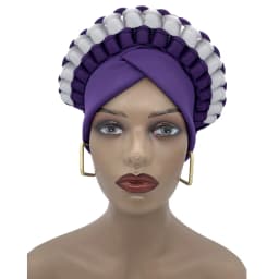 Africa Turban Caps for Women African Aso Oke Headtie Ready to Wear Auto Gele Female Head Wraps Muslim Caps Nigerian Wedding Gele