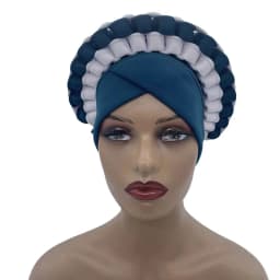 Africa Turban Caps for Women African Aso Oke Headtie Ready to Wear Auto Gele Female Head Wraps Muslim Caps Nigerian Wedding Gele