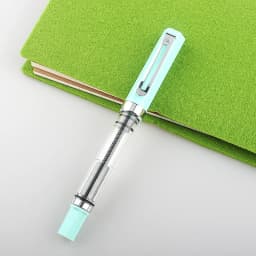 Lanbitou 3059 Fountain Pen Piston Plastic Ink Pen EF/F Nib Silver Clip Business Stationery Office School Supplies Writing Gift