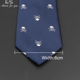 New Casual Skull Ties For Men Classic Slim 8cm Polyester Neckties Fashion Man Tie Gift For Men Wedding Groom Business Necktie