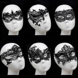 Fashion Mask Sexy Black Lace Hollow Mask Goggles Nightclub Queen Female Sex Lingerie Cutout Eye Masks for Masquerade