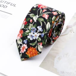 Cotton Floral Ties For Men Casual Slim Neckties Skinny Wedding Party Business Daily Neckwear Tie Dress Accessories Gift For Man