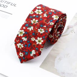 Cotton Floral Ties For Men Casual Slim Neckties Skinny Wedding Party Business Daily Neckwear Tie Dress Accessories Gift For Man