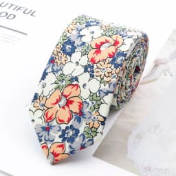 Cotton Floral Ties For Men Casual Slim Neckties Skinny Wedding Party Business Daily Neckwear Tie Dress Accessories Gift For Man