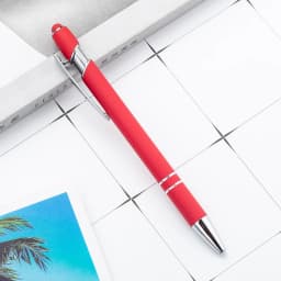 1 Pieces Multicolor High Quality Press Pen Cute Metal Ballpoint Pens Capacitive Touch Stationery School Office Supply