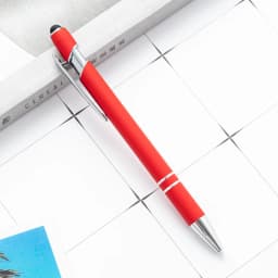 1 Pieces Multicolor High Quality Press Pen Cute Metal Ballpoint Pens Capacitive Touch Stationery School Office Supply
