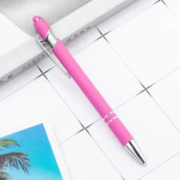 1 Pieces Multicolor High Quality Press Pen Cute Metal Ballpoint Pens Capacitive Touch Stationery School Office Supply