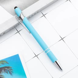 1 Pieces Multicolor High Quality Press Pen Cute Metal Ballpoint Pens Capacitive Touch Stationery School Office Supply