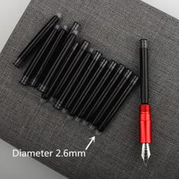 10psc Fountain Pen Refill Cartridge Ink Supplies Student Office Stationery Supplies Calligraphy Pens for Writing 2.6mm/3.4mm