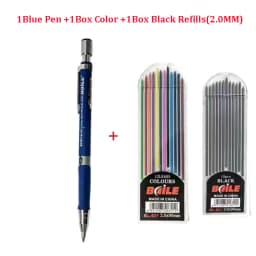 2.0MM Mechanical Pencil Set 2B Automatic Pencils Lápices with Color/black Lead Core for Art Sketch Write Handicraft