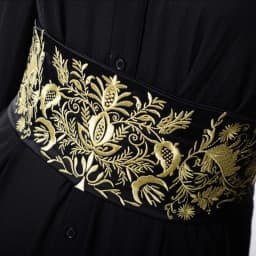 Vintage Embroidery Fabric Wide Belt Women Dress Belt Elastic Waist Cummerbund Japanese Kimono Girdle Yukata Obi Retro Waistband