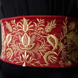 Vintage Embroidery Fabric Wide Belt Women Dress Belt Elastic Waist Cummerbund Japanese Kimono Girdle Yukata Obi Retro Waistband