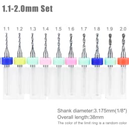 XCAN 0.1mm-2.0mm Import Carbide PCB Drill Bits Print Circuit Board Mini CNC Drilling Bit Set