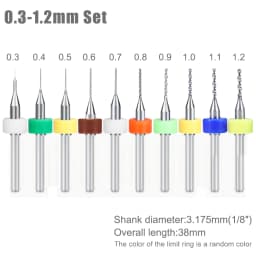 XCAN 0.1mm-2.0mm Import Carbide PCB Drill Bits Print Circuit Board Mini CNC Drilling Bit Set