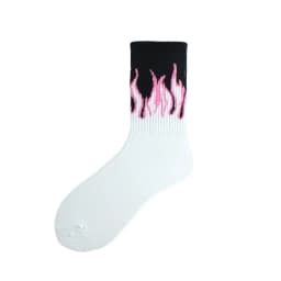 Unisex Flame Black White Yellow Fire Sokken Novelty Hip Hop Harajuku Socks Skateboard Calceines Mujer Street Skarpetki Socks