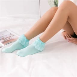 Chic Fashion Women Vintage Lace Ruffle Frilly Socks Lovely Princess Lolita Mori Girl Style Hot Selling Dropship