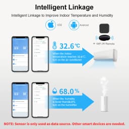 Tuya Zigbee WiFi Temperature And Humidity Sensor APP Remote Monitor For Smart Home Var SmartLife WorkWith Alexa Google Assistant