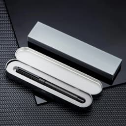 Hongdian 1861 Carbon Fiber Fountain Pen EF/F/M/ Bent Nib, Classic Design Smooth Writing Pen for Business School Office