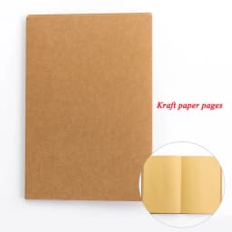New Arrival White/Kraft Paper Inner Page Notebook Art Students Sketch Book Office Memo Children Graffiti School Stationery