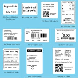 Thermal Adhesive Label Papers for DETONGER P1 DP23 DP30 DP80 3 Rolls Waterproof Oilproof Tear Resistant Sticker