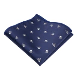 New Design Men's Pocket Square Blue Red Black Skull Handkerchief 26*26CM Hanky Suit Men's Business Wedding Party Chest Towel