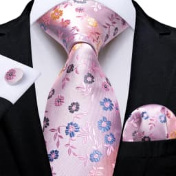 High Quality Pink Striped Paisley Men's Tie Set 8cm Business Wedding Party Accessories Men Necktie Hanky Set Men Gift