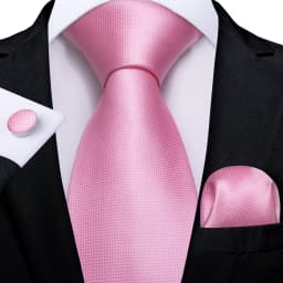 High Quality Pink Striped Paisley Men's Tie Set 8cm Business Wedding Party Accessories Men Necktie Hanky Set Men Gift