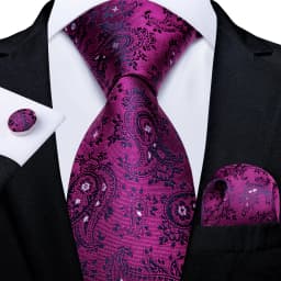 High Quality Pink Striped Paisley Men's Tie Set 8cm Business Wedding Party Accessories Men Necktie Hanky Set Men Gift