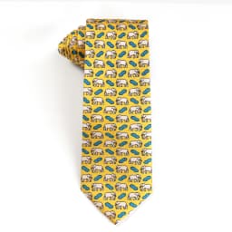 Tailor Smith New Fashion Printed Animal 100% Silk Ties Sheep Butterfly Puppy Elephant Men Premium Silk Neckties