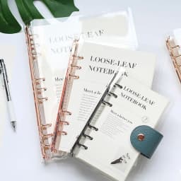 A5A6 B5 Rose Gold With 90 Sheet Inner Page Notebook Planner Organizer Binder Books Journal Diary Office Supplies Notebook