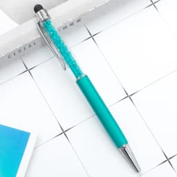 1Pcs Diamond Crystal Metal Ballpoint Pen Creative 2 In 1 Stylus Touch Pen Writing Ballpen Stationery Office School Supplies