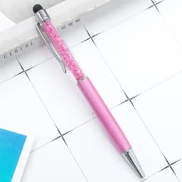 1Pcs Diamond Crystal Metal Ballpoint Pen Creative 2 In 1 Stylus Touch Pen Writing Ballpen Stationery Office School Supplies